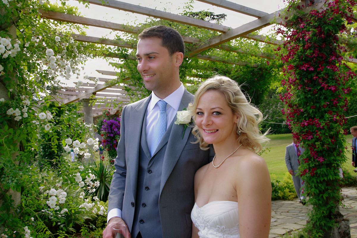 Rebecca & Tim overjoyed on thier very special day.