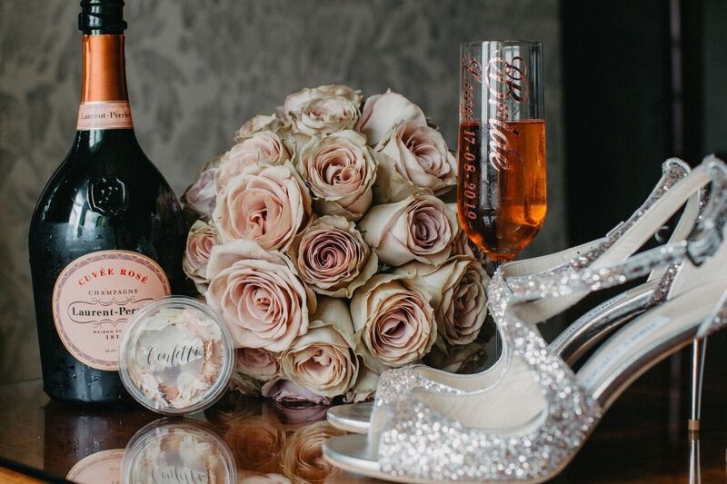 Old fashioned rose bouquet.
