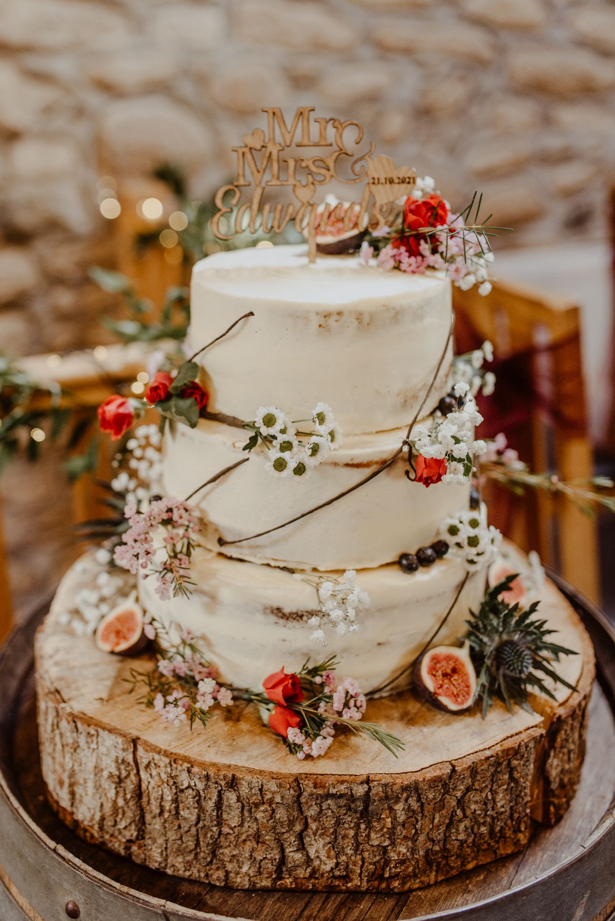 A semi-naked cake perfect for enjoying alongside Cornish pasties in the evening