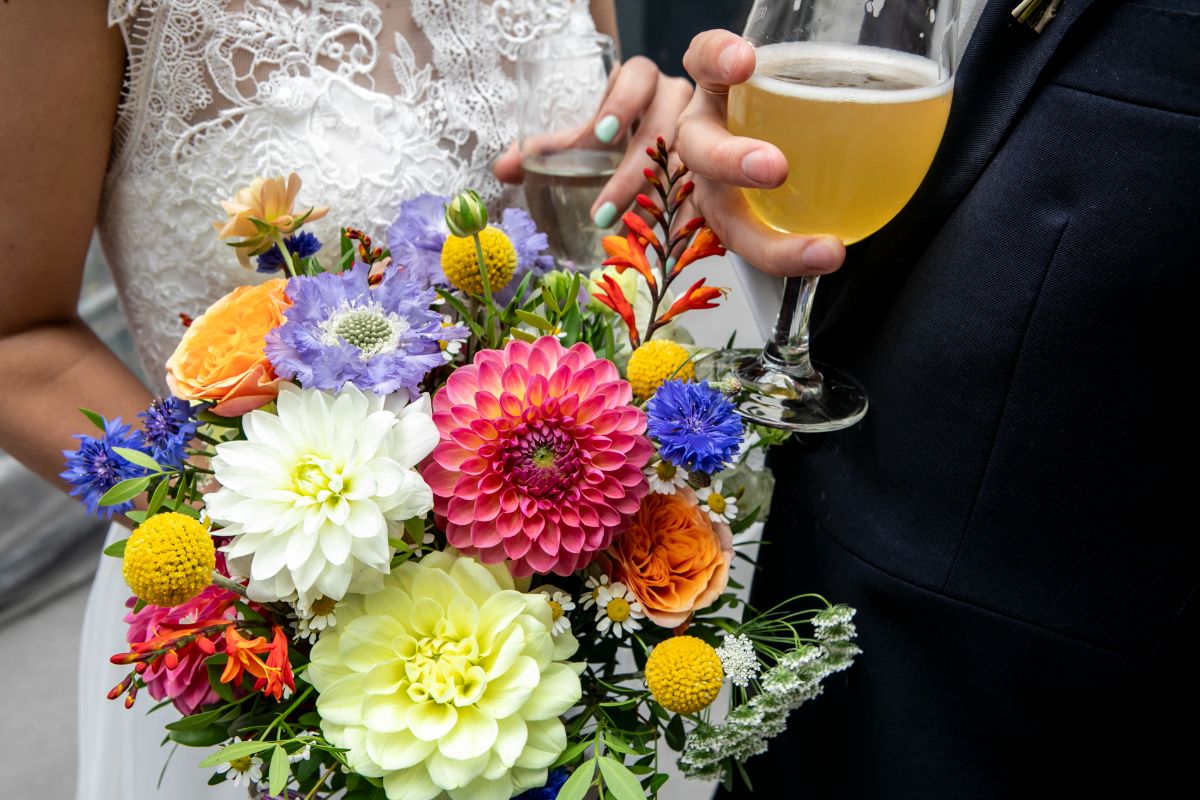 Bouquet and beer