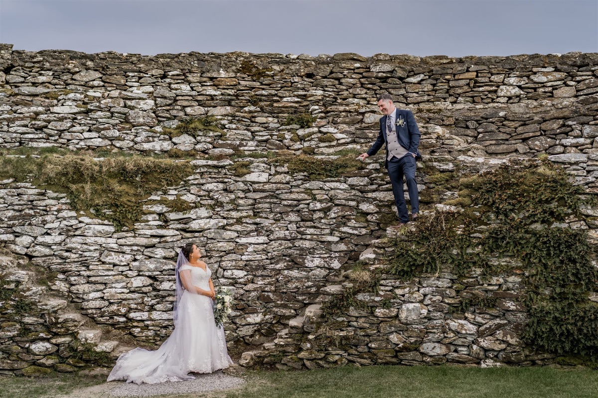 old fort in ireland makes for stunning wedding photographs