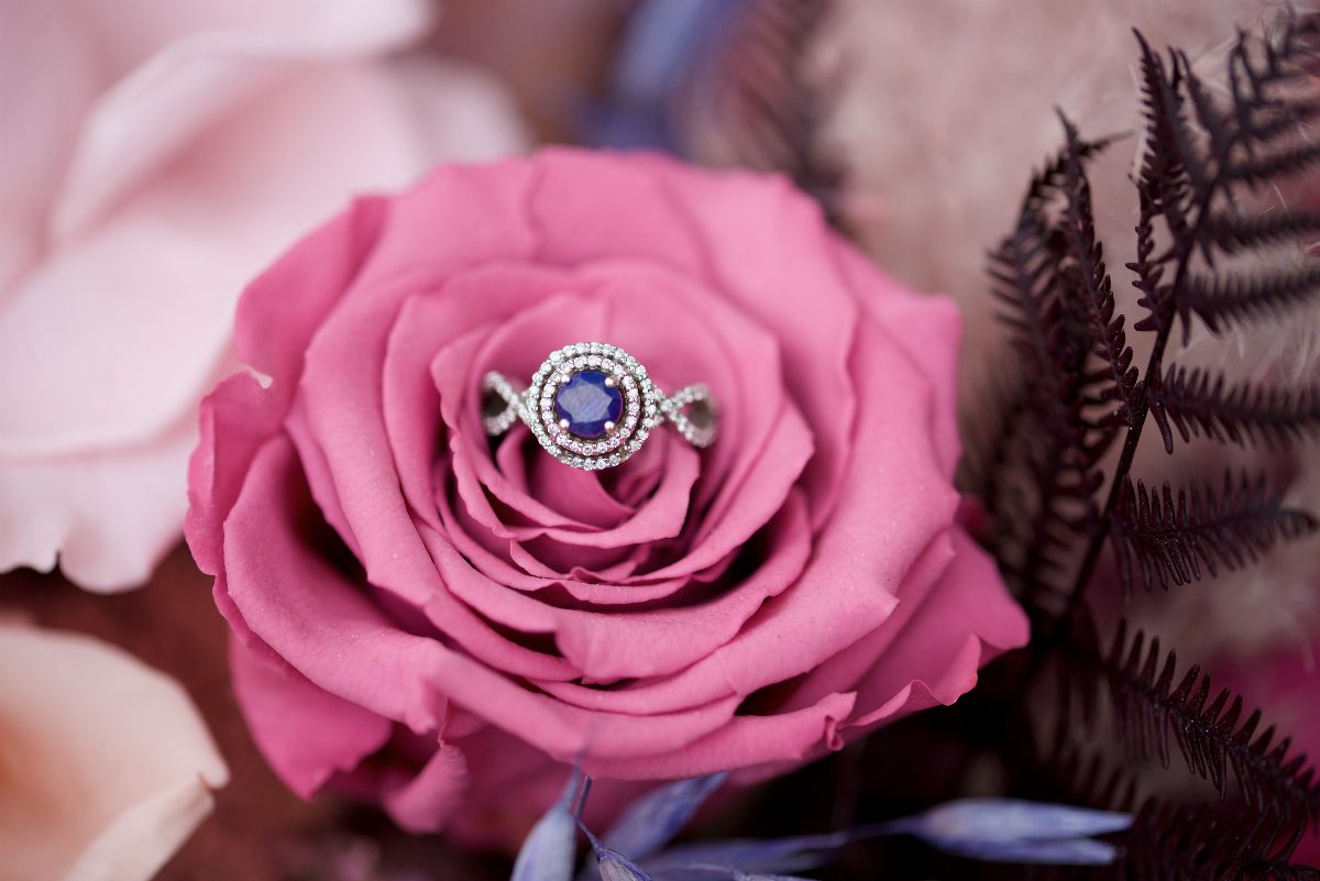Engagement ring detail