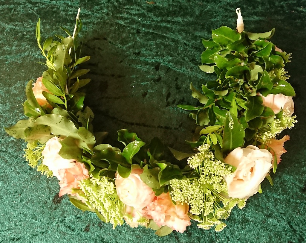 3/4 bridal flower crown