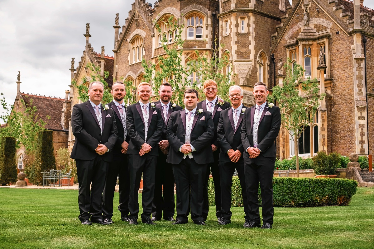 Groomsmen at the Oakley Court Hotel
