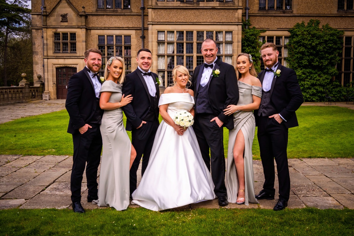 Family shot on the lawn of Fanhams Hall