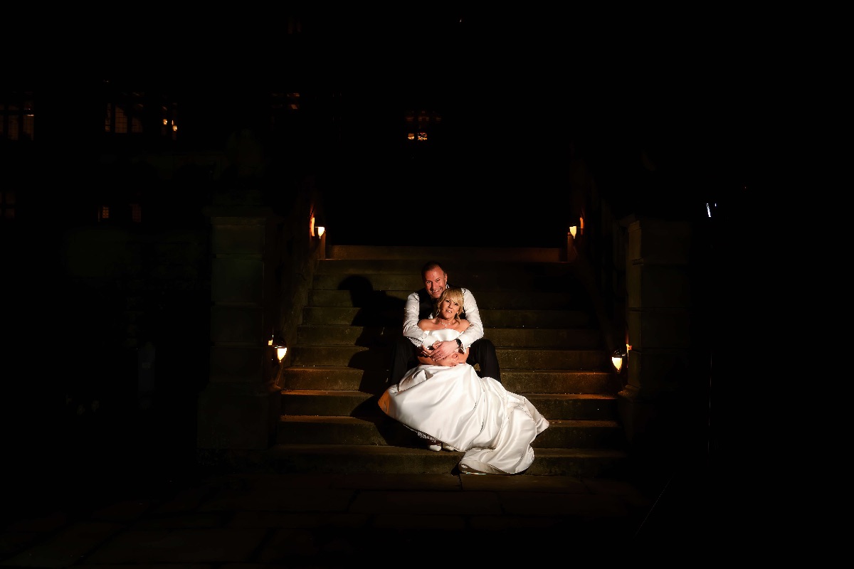 Night shots are always lovely and intimate at Fanhams Hall