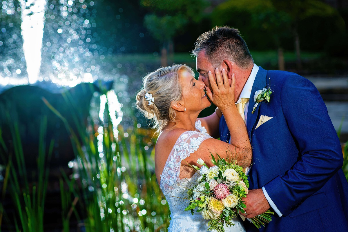 Even shots in front of the waterfall at Fanhams Hall is simple divine.