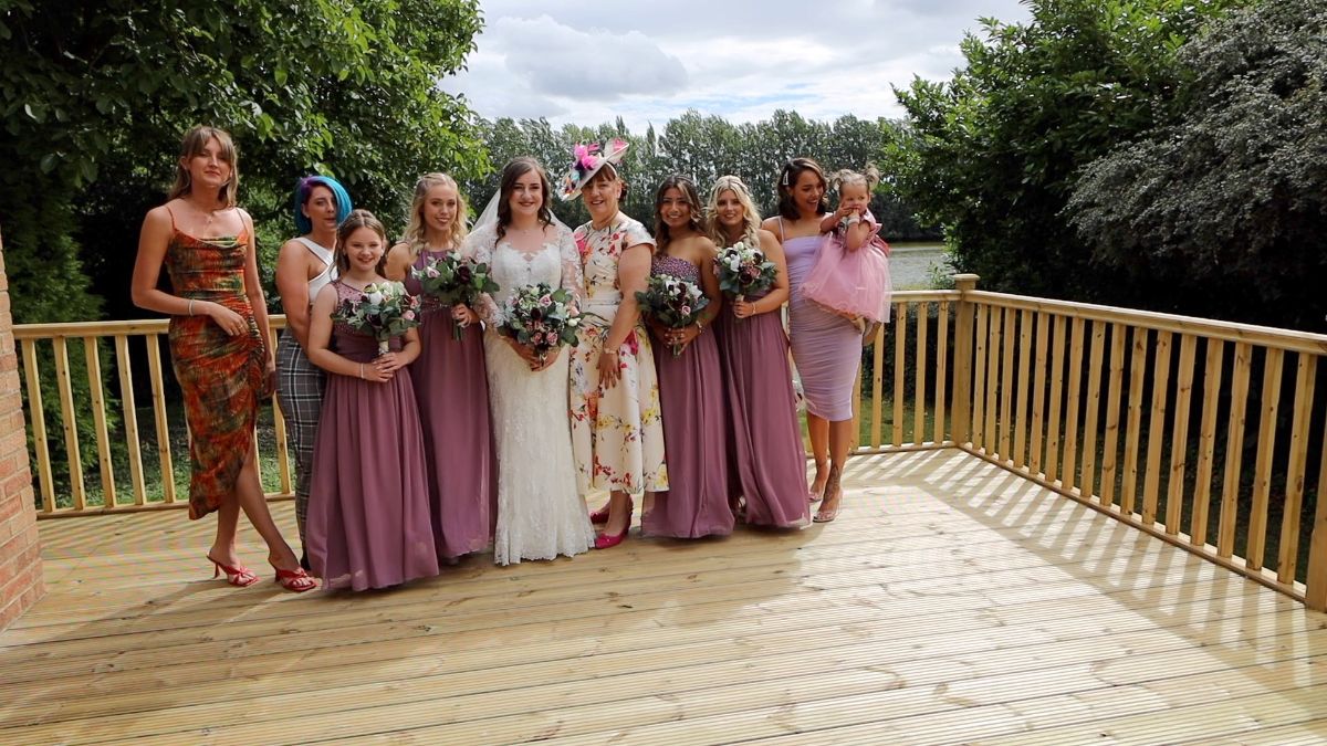 The bridal party in all their glory
