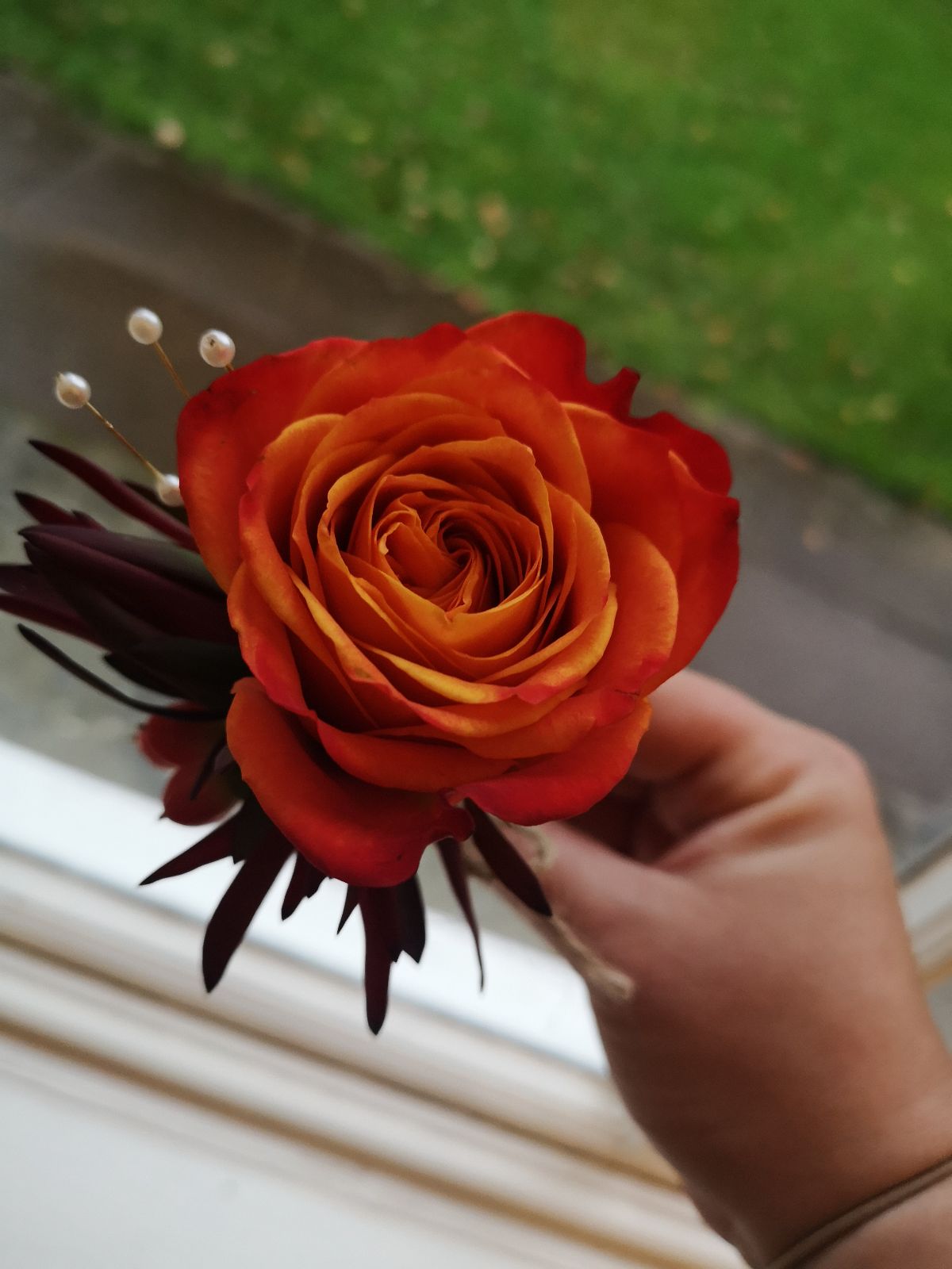 Autumn Rose - Buttonhole