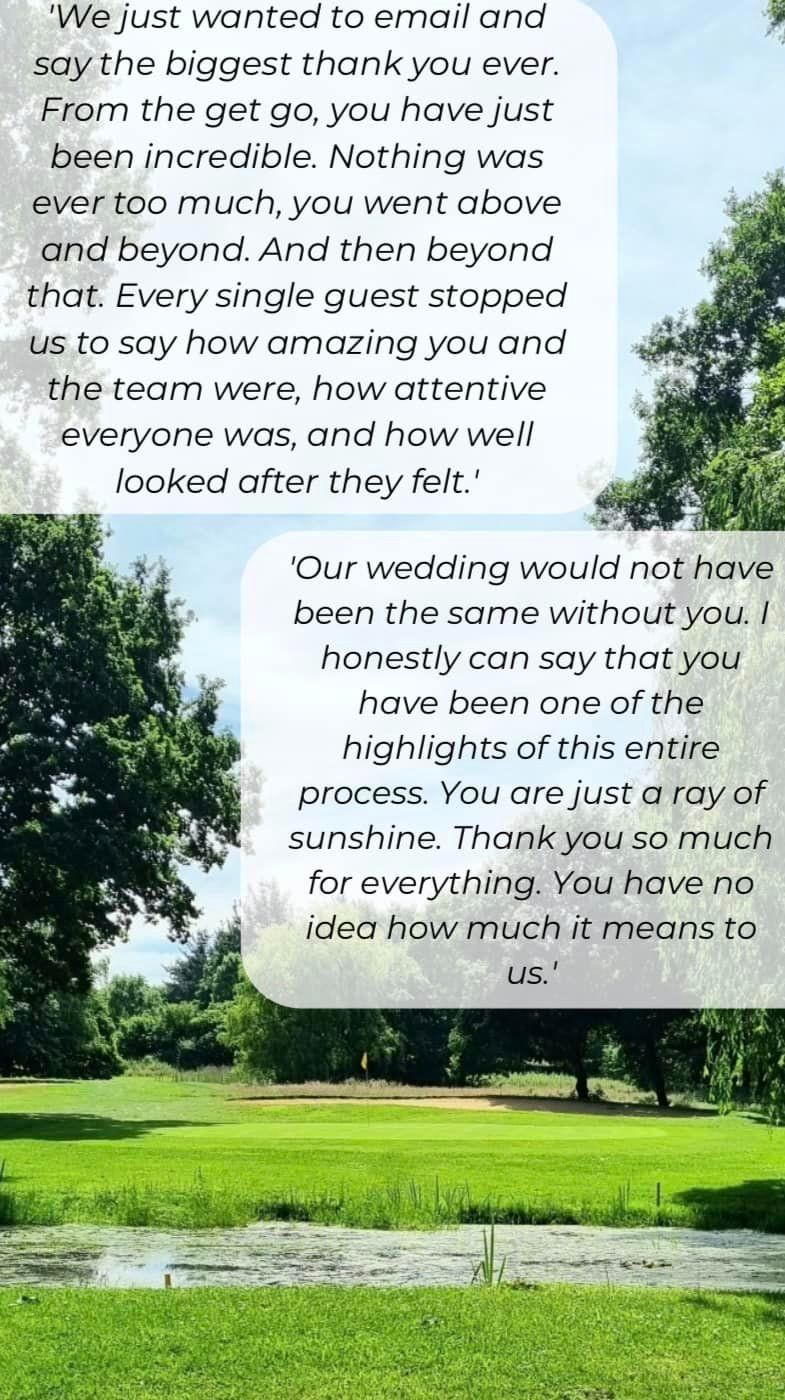 Feedback from the happy couple