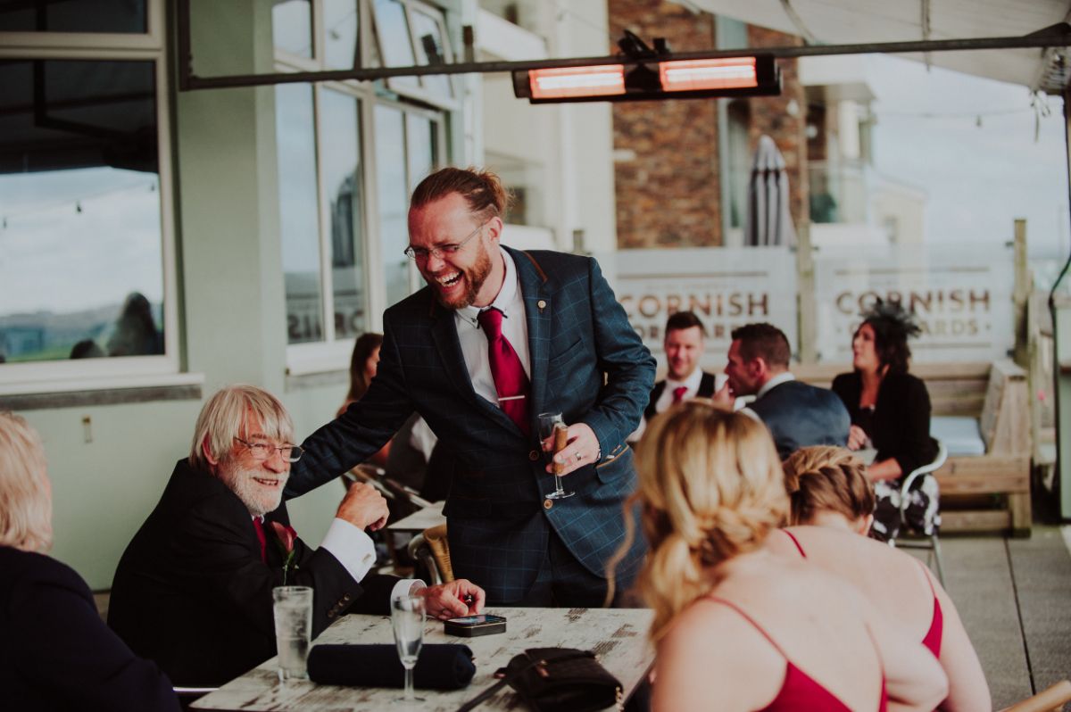 Guests enjoying the terrace 