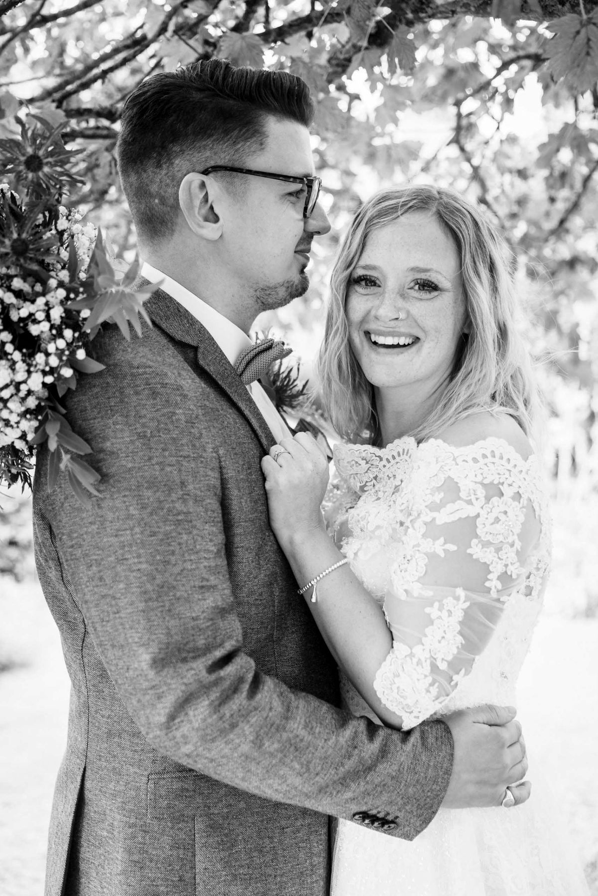 Bride & Groom in Market Harborough on their wedding day