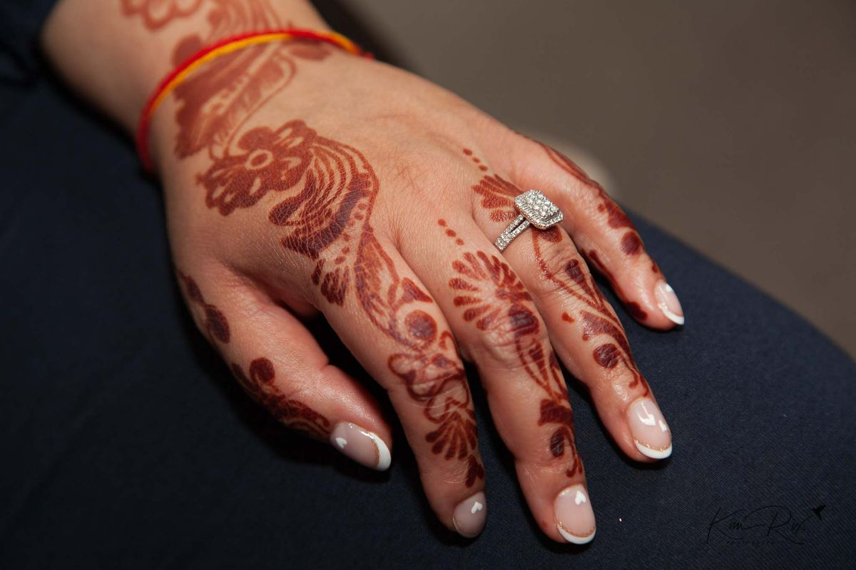 Mehndi on the bride