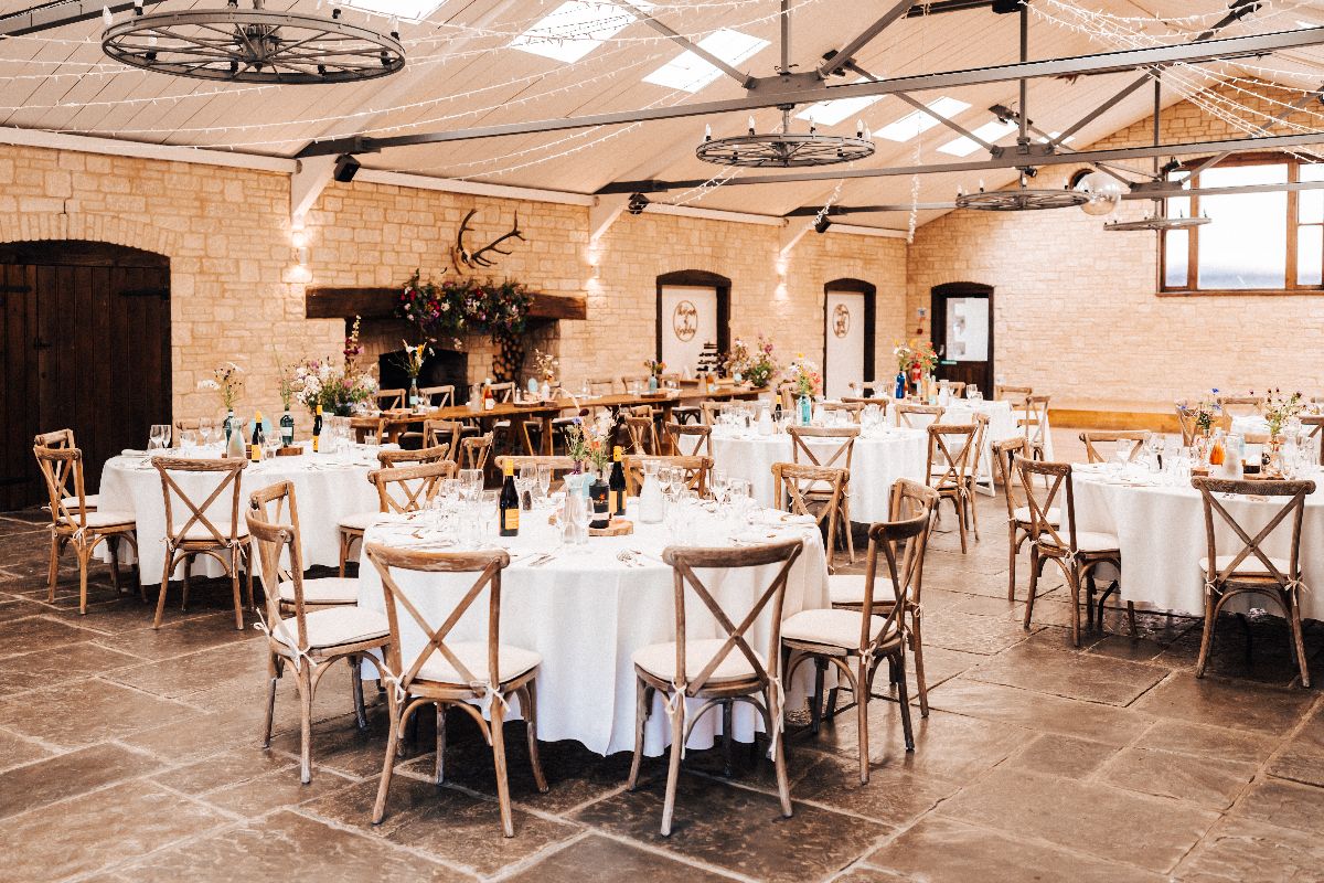 The Barn set up for your wedding breakfast