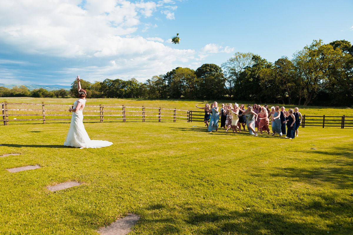 Another fave! The bouquet throw .... always ends in fun.