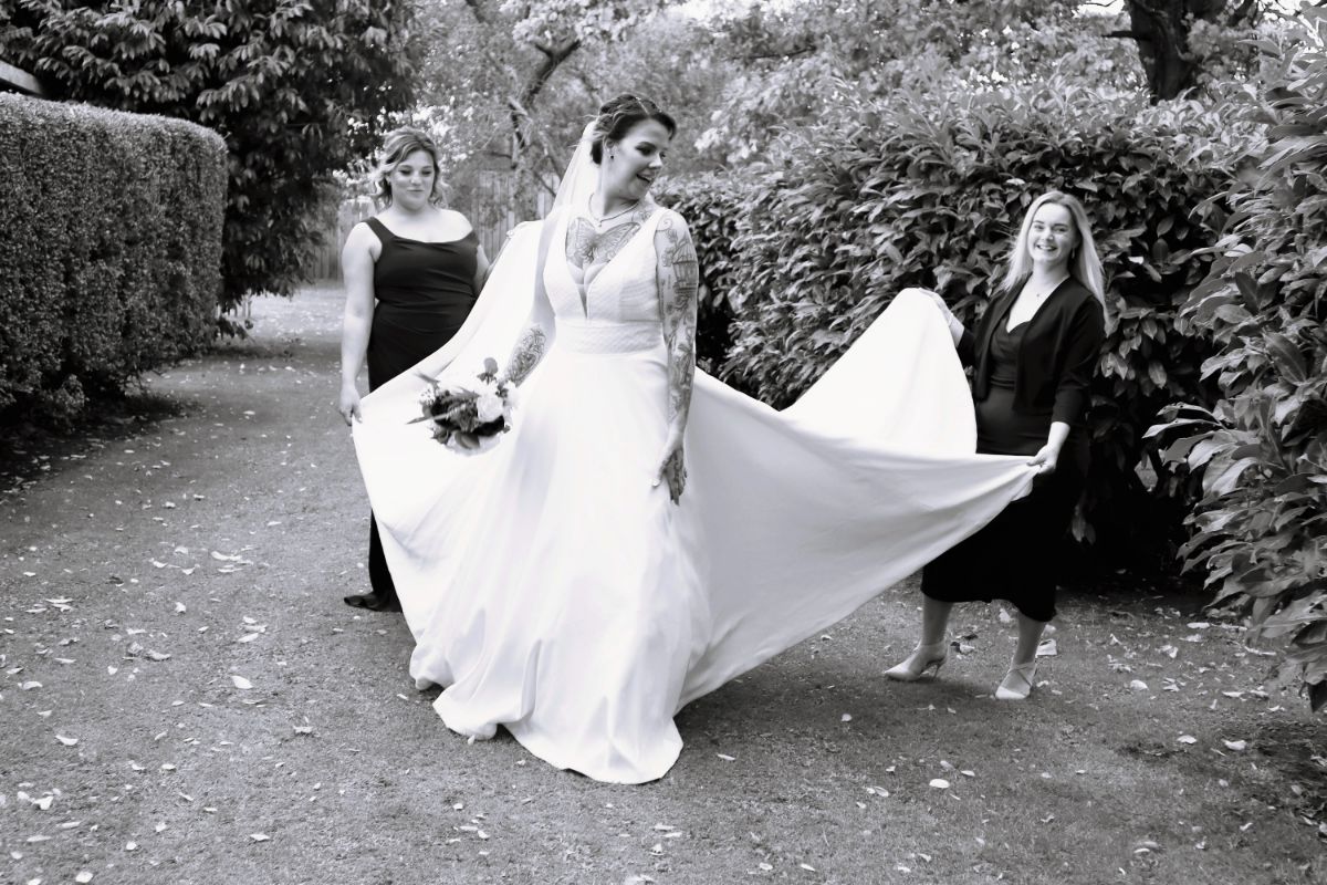 Brides and bridesmaids