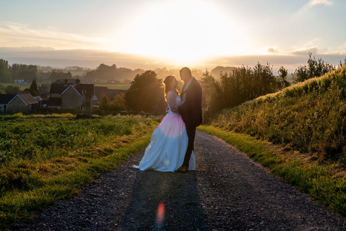 Beautiful sunset closing shot