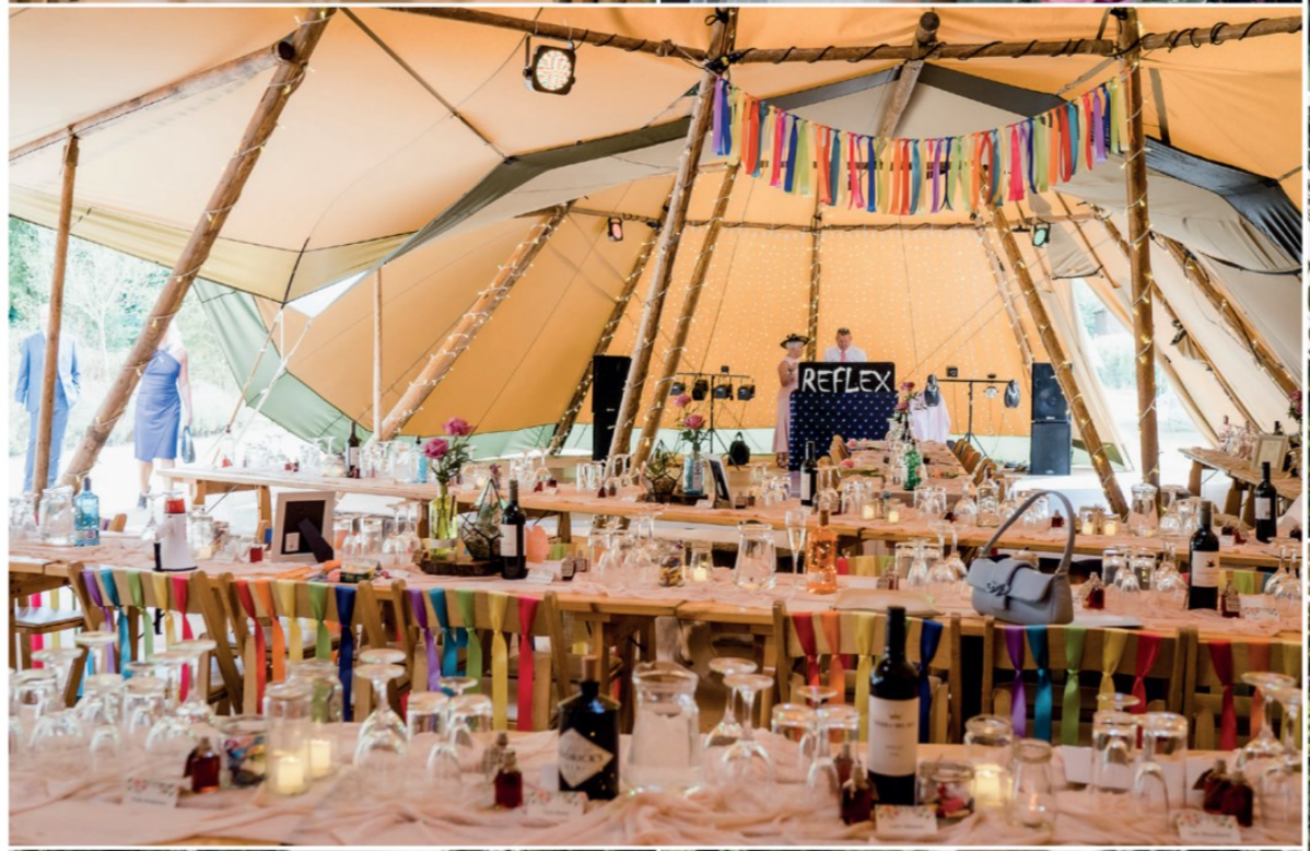 Inside the Ellite Tents tipi