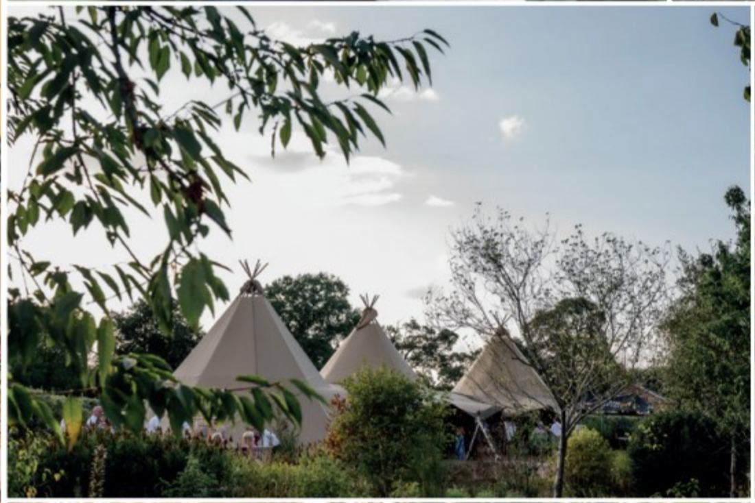 Tipi in the garden