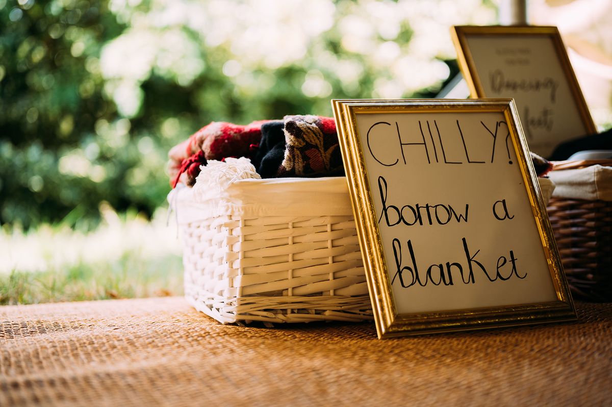 Blankets for the wedding guests