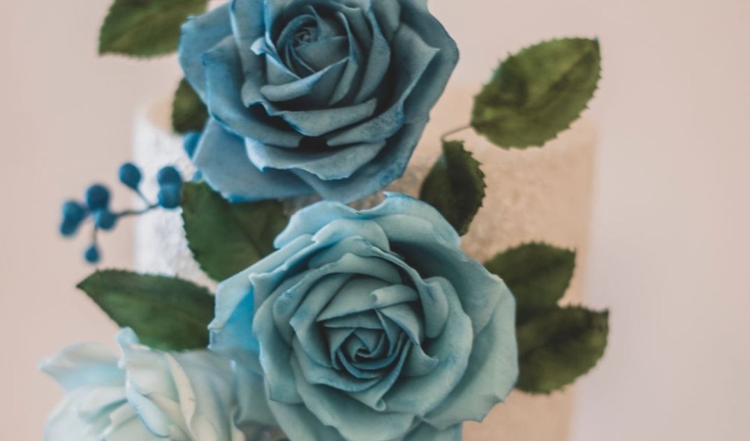 Close up of sugar flowers