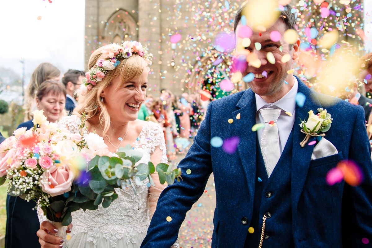 Confetti canons creating beautifully fun moments