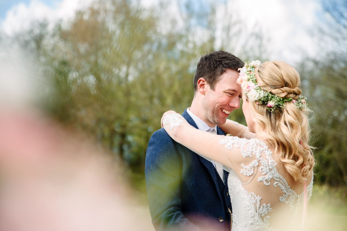 Candid wedding portrait