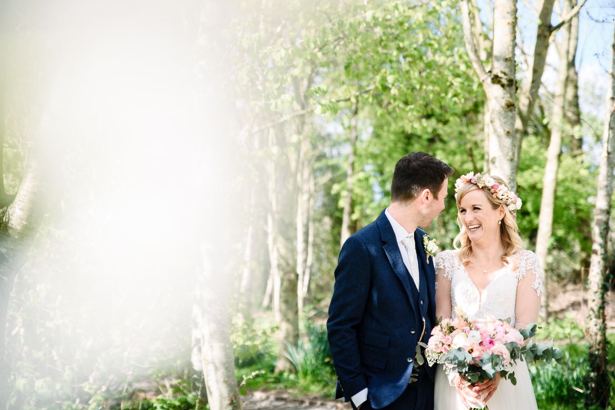 Jess & Josh during their beautiful Spring Wedding