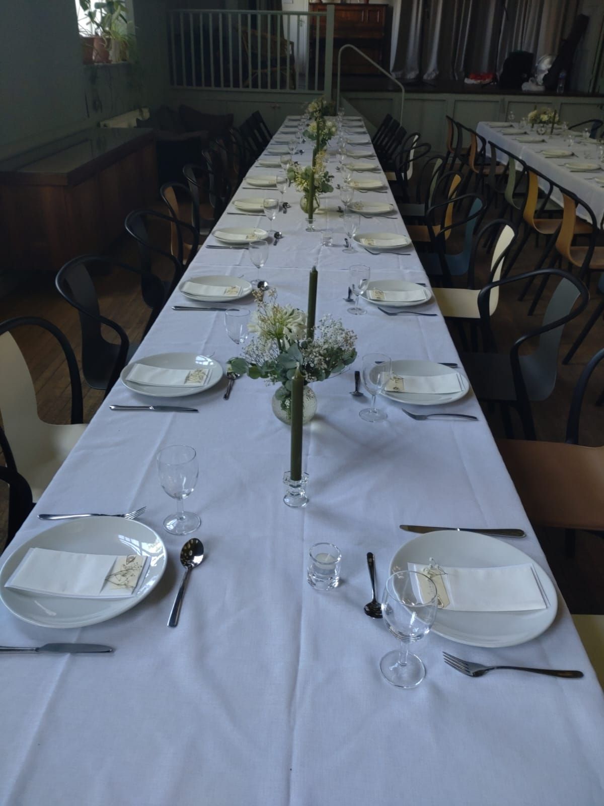 Tables ready for the guests