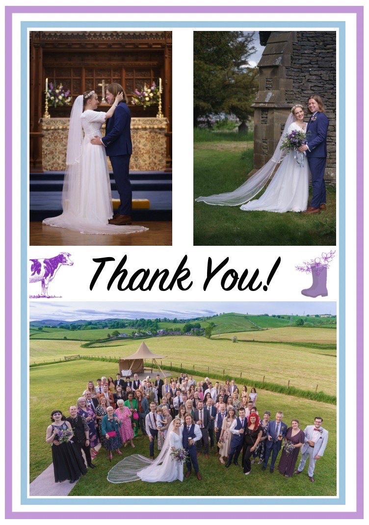 Thank you Card from the bride and groom