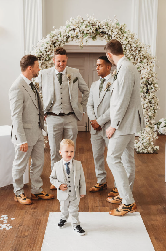 Groom with Groomsmen before saying "I Do!"