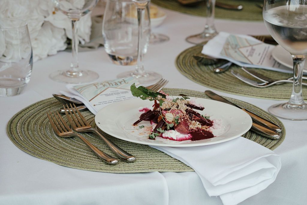 Plated beetroot starter