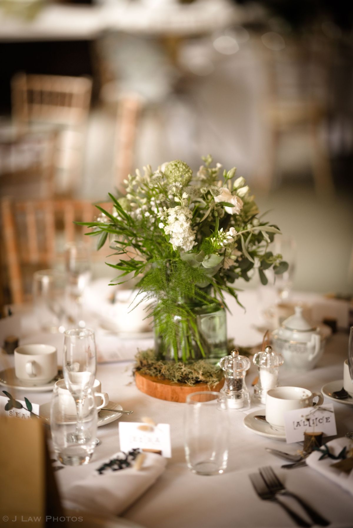 Woodland wedding breakfast