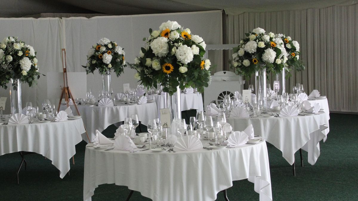 Sunflower centrepieces