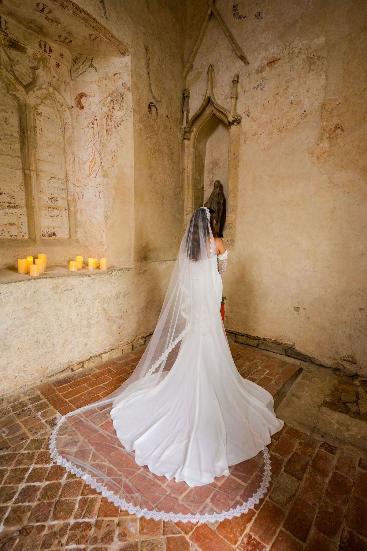 The medieval interior of the Chapel of St Mary