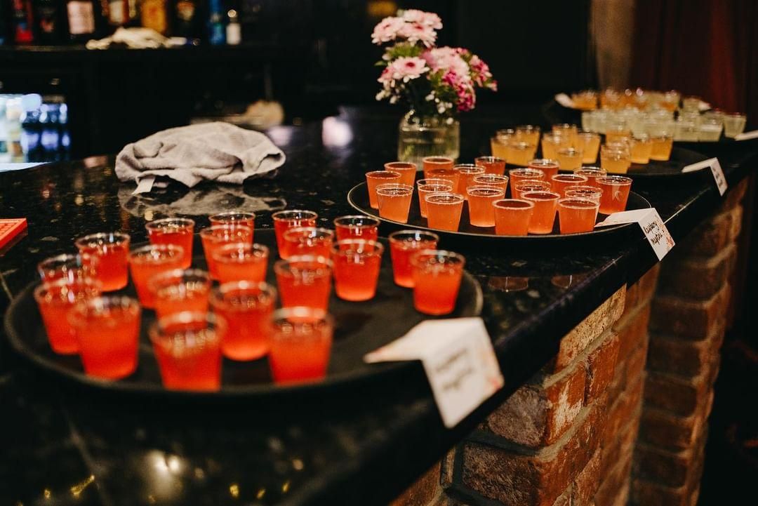 Welcome shots for the guests
