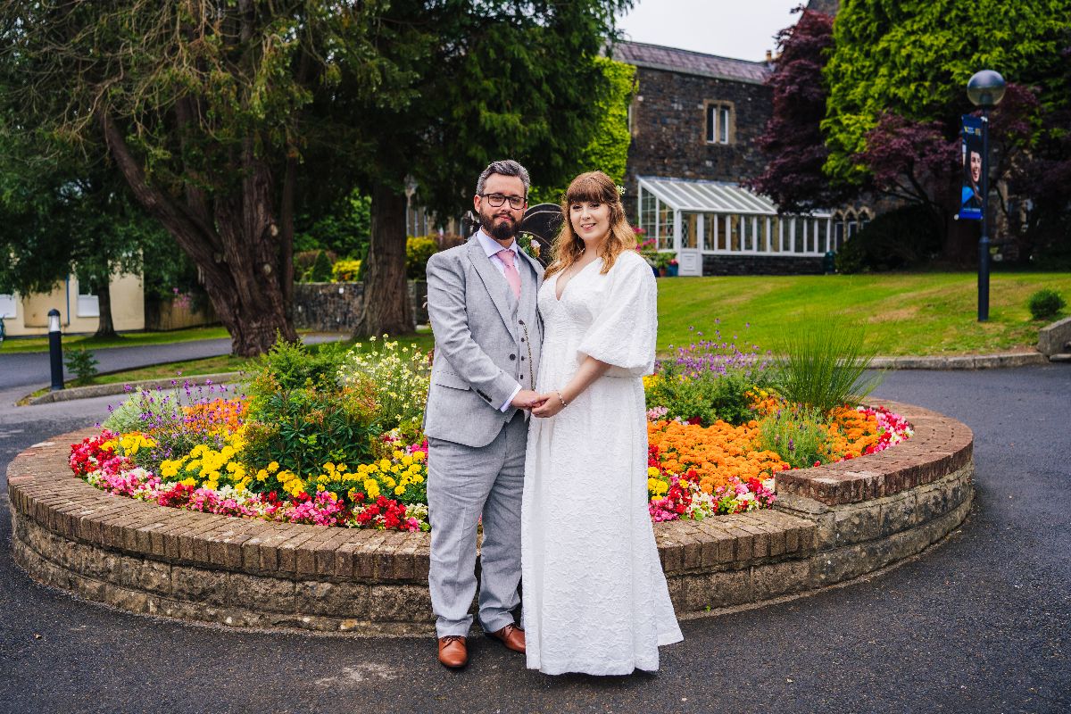 Bride and Groom in our beautiful gardens!