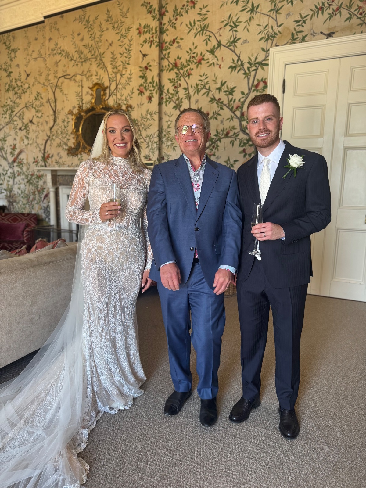 With the happy couple. 