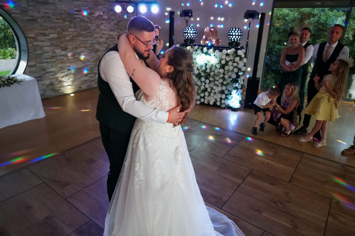 The bride and grooms first dance.