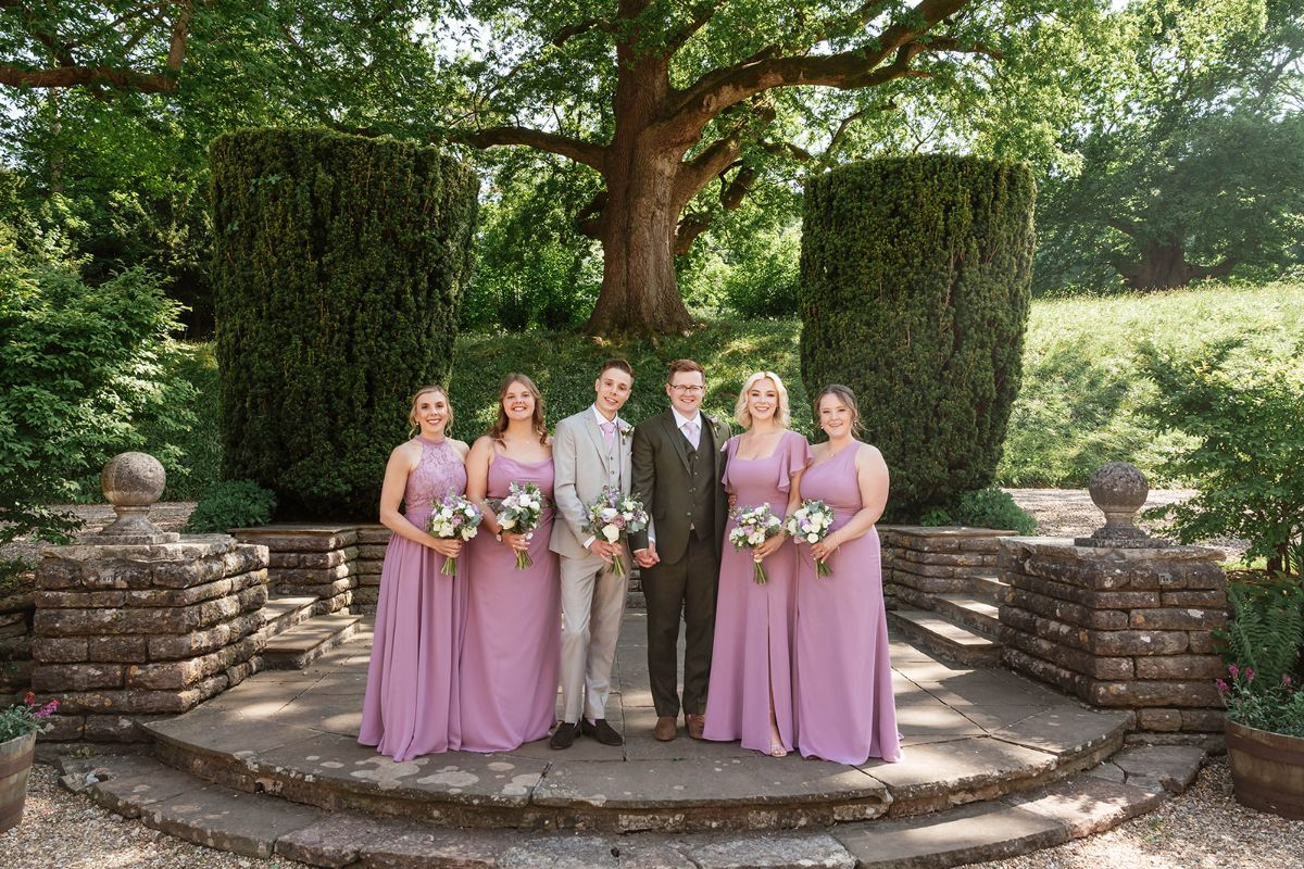Lilac, Olive and Grey Wedding Photo