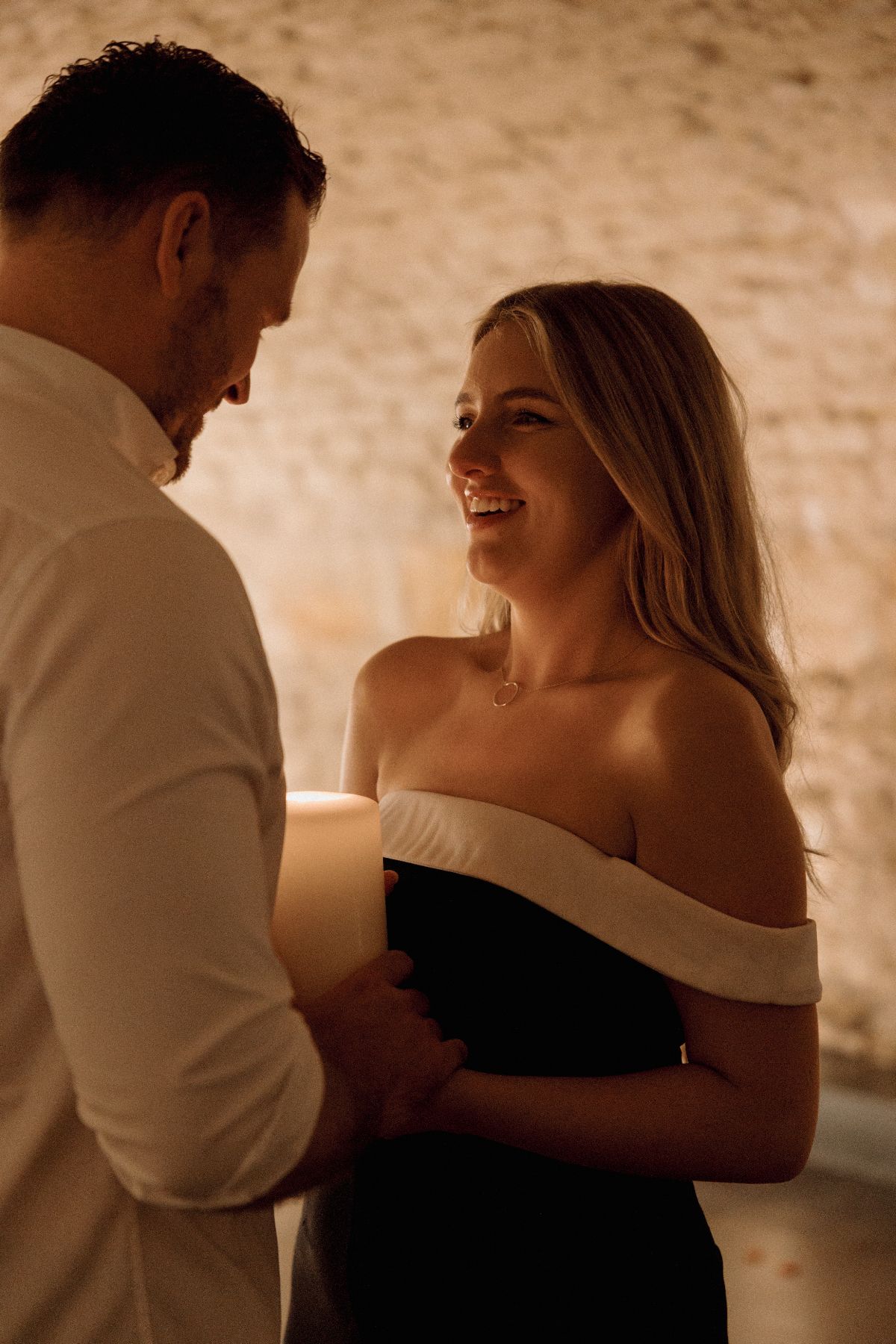 Billy and Chloe got engaged in the vault at The Kings Head in Cirencester, photographed by Hannah Warmisham