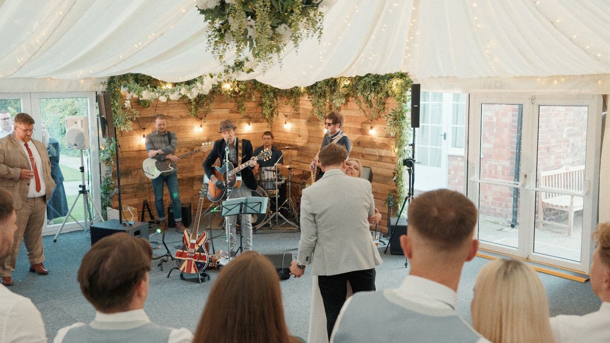 Union Jack guitar available for guests