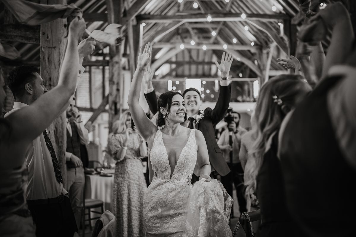 You just can't describe that celebratory moment when you enter the room for the first time as Mr & Mrs. 